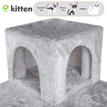 Load image into Gallery viewer, HOMIDEC Cat Tree, 151cm Cat Scratching Post Stable Cat Tower for Large Cat, Activity Centre Cat Climbing Tree with 2 Cat House, Hammock, 4 Sisal Posts, Ladder, and Rest Place for Indoor Cat