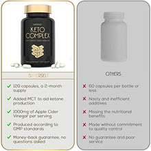 Load image into Gallery viewer, Keto Diet Pills - Advanced Keto Complex with Apple Cider Vinegar 1000mg, MCT Oil, Vitamin B12, Green Tea Extract - 120 Capsules - Keto Tablets Supplement for Men & Women - Made in The UK