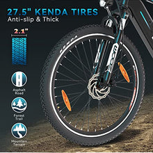 Load image into Gallery viewer, ESKUTE Netuno 27.5" Electric Bike, Electrically Assisted Pedal Cycles, With 250W Bafang Rear Motor, Samsung 36V 14.5Ah Lithium Battery Removable, Shimano 7 Gears, Electric Mountain Bike for Adults