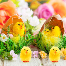 Load image into Gallery viewer, TUPARKA 46Pcs Mini Easter Chicks Yellow Easter Chenille Chicks Cute Fully Easter Chicks Baby Chicks for Easter Party, Easter Egg Bonnet Decoration, Easter Egg Hunt