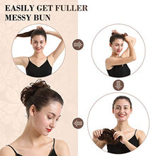 Load image into Gallery viewer, BARSDAR Synthetic Hair Bun Extensions Messy Hair Scrunchies Hair Pieces for Women Hair Donut Updo Ponytail- Light Golden Brown & Medium Blonde