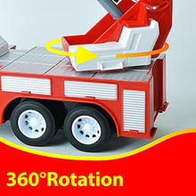 Load image into Gallery viewer, GizmoVine Kids Fire Engine Truck Toys with Lights and Sounds Extending Ladder 1:16 Friction Powered Cars Inertial Vehicles Educational Toy Gifts for 3+ Years Old Boys Girls Toddlers