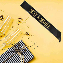 Load image into Gallery viewer, Hen Party Sashes,12Pcs Bridesmaid Sashes Set for Hen Night Party ,11 Pcs Black with 1 Pcs White Sashs Gold Text Hen Party Decoration