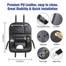 Load image into Gallery viewer, Tsumbay Car Organiser, Car Backseat Organiser with Foldable Tray Table, Car Storage Organiser with Tissue Box, Car Tidy Organiser with 8 Pockets for Parents Drivers - 1 Piece
