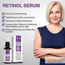 Load image into Gallery viewer, PREMIUM Retinol Serum For Face/Neck/Eyes with Hyaluronic Acid. 8X More Effective, Anti Ageing Retinol Serum for Acne Treatment, Wrinkles, Fine Lines & Sensitive Skin, Hydrate & Brighten your look! 100% Satisfaction