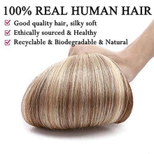 Load image into Gallery viewer, 100% Real Remy Hair Clip in Human Hair Extensions 8pcs 16-22inch Grade 7A Long Straight Natural 18 Clips Highlighted, 16"-65gram, #12 Golden Brown mix 613# Bleach Blonde
