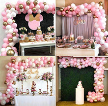 Load image into Gallery viewer, HUIBO Balloon Garland Arch Kit 16Ft Long 112pcs Pink White Gold Balloons Pack for Girl Birthday Baby Shower Bachelorette Party Centerpiece Backdrop Background Decorations