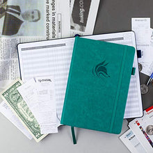 Load image into Gallery viewer, Clever Fox Check Register – Deluxe Checkbook Log with Check & Transaction Registers, Bank Account Register Booklets for Personal and Work Use, A5-Sized Hardcover, Turquoise