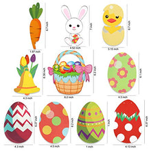 Load image into Gallery viewer, HOWAF 40pcs Happy Easter Bunting Banner Easter Hanging Swirl Decorations Easter Egg Bunny Hanging Swirl Foil Decorations,Easter Egg Rabbit Bunny Chick Carrot Chicken for Easter Party Home School Decor