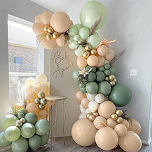 Load image into Gallery viewer, Balloon Arch Sage Green,Balloon Garland Arch Kit Avocado Green Mint Green White Gold Latex Balloons Pack 103pcs for Birthday Baby Shower Wedding Jungle Safari Party Graduation Decorations