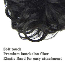 Load image into Gallery viewer, 2 PCS Messy Hair Bun Extension Wrap On Updo Hairpiece Ponytail Scrunchy Hairpiece-Black 1
