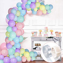 Load image into Gallery viewer, Funny House Pastel Party Balloons, 100 PCS Rainbow balloons Macaron Coloured Latex Balloons Arch Garland Kit with 15m Balloon Chain, 100 Glue Dots for Wedding Birthday Gratulation Party
