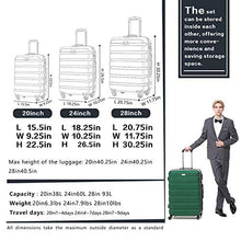 Load image into Gallery viewer, COOLIFE Suitcase Trolley Carry On Hand Cabin Luggage Hard Shell Travel Bag Lightweight 2 Year Warranty Durable 4 Spinner Wheels (Yellow, S(56cm 38L))