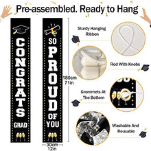 Load image into Gallery viewer, Graduation Porch Sign, We are So Proud You Banner, 2022 Graduation Party Door Banner, Congrats Grad Banner, Graduation Hanging Banner, Door Sign Graduation Banner for 2022 Graduation Decorations