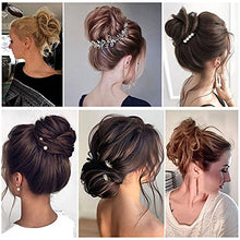 Load image into Gallery viewer, 2-piece bun wig/headband/ponytail extension/wavy curly messy bun extension/donut hair/bun wig/dark brown/medium brown/blonde. (blond)
