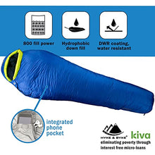 Load image into Gallery viewer, Hyke & Byke Eolus -10 Degree C 800 Fill Power Hydrophobic Goose Down Sleeping Bag with ClusterLoft Base - Ultra Lightweight 3 Season Mens and Womens Mummy Bag Designed for Backpacking