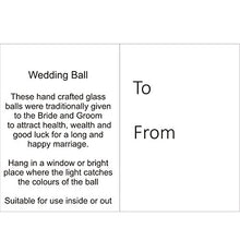 Load image into Gallery viewer, Wedding Gift Friendship Ball, 10cm, silver, gift boxed with ribbon and gift tag
