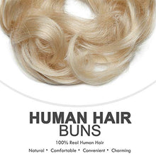 Load image into Gallery viewer, Elailite Messy Hair Buns Hair Piece Real Human Hair Curly - Updo Scrunchies Hair Extensions Donut Hair Chignons For Women - #60 Platinum Blonde