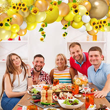 Load image into Gallery viewer, Teselife 102pcs Yellow Balloons Garland Arch Kit Lemon Yellow Balloon with Metallic Gold Confetti Balloons Yellow White Balloon Garland Birthday Decoration for Baby Shower Bee Theme Party Supplies