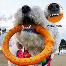 Load image into Gallery viewer, LaRoo Dog Flying Ring Toys,Floating Flying Dog Disc Toys,Summer Pet Training Outdoor Durable Chew Toys for Medium and Large dogs (Medium Orange/22cm)