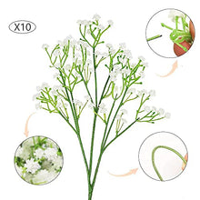 Load image into Gallery viewer, N&T NIETING Gypsophila Artificial Flowers, Baby Breath Flowers Artificial 10Pcs Fake Gypsophila for DIY Wedding Bouquet Party Table Centerpieces Flower Arrangements and Home Decor
