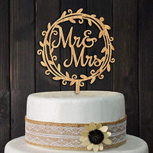Load image into Gallery viewer, Losuya Mr Mrs Cake Topper Rustic Wood Wedding Party Engagement Decoration Favor