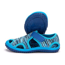 Load image into Gallery viewer, Boys Sandals Open Toe Girls Sandals Sports Summer Kids Trekking Shoes Breathable Beach Pool Camouflage Blue Size 4.5 UK Child