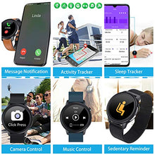 Load image into Gallery viewer, Smart Watch ECG Men, 1.3“ Full Touch Screen Smartwatch Temperature, IP68 Waterproof Women Fitness Tracker with PPG/Heart Rate Monitor Message Notice Pedometer Sleep Monitor for Android iOS Black