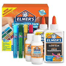 Load image into Gallery viewer, Elmer’s Glue Slime Starter Kit | with Clear PVA Glue, Glitter Glue Pens and Magical Liquid Slime Activator Solution | Washable and Kid Friendly Formula | 8 Count