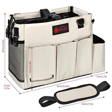 Load image into Gallery viewer, Vinsani Cleaning Caddy Multifunctional Storage Organiser Bag with Handle and Adjustable Waist and Shoulder Straps for Cleaning Supplies, Home, Craft, Car and Garden Tool Kit