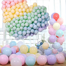 Load image into Gallery viewer, OEMG 150pcs Macaron Balloons 12 10 5 Inch Pastel Rainbow Eco Latex Balloon Pack for Romantic Wedding Kids Unicorn Birthday Baby Shower Party Decorations DIY Arch Garland