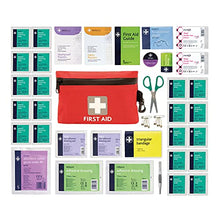 Load image into Gallery viewer, Lewis-Plast Premium 92 Piece First Aid Kit - Safety Essentials for Travel, Car, Home, Camping, Work, Hiking & Holiday Red, Small