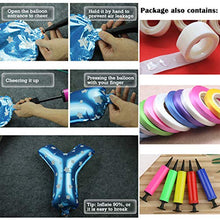 Load image into Gallery viewer, Blue Happy Birthday Foil Balloon Banner Superhero Party Decorations for 1st 2nd 3rd 4th 5th 6th 7th 8th 9th Boy Birthday Decorations (Superhero)