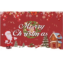 Load image into Gallery viewer, Skycase Merry Christmas Backdrop Banner, Large Merry Christmas Decorations Backdrop Banner, Santa Background for Merry Christmas Decoration for Indoor Outdoor Christmas Party Supplie, 43 * 71Inch