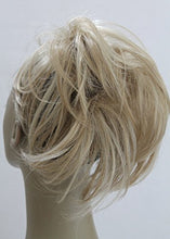 Load image into Gallery viewer, New Very Large Circular Elastic synthetic Hair piece Updo Scrunchies Bun Extensions Wavy 7” Light weight 55g (Light Blonde Mix #24H613)