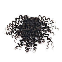 Load image into Gallery viewer, Chisu Short Deep Wave Hair Bundles Peruvian Virgin Hair Curly Human Hair Weave Bundles 6 inches Natural Black Color(3 Pcs 6 inches=about 117grams)