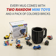 Load image into Gallery viewer, VANUODA Build-on Brick Mug, Novelty Coffee Cup, Unique Easter Valentine's Father's Day Halloween Birthday Present for Men Dad Him Kid Adult Friend, Santa Gifts Sets for Christmas, Compatible with Lego