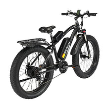 Load image into Gallery viewer, GUNAI Electric Bike 48V Off-road Fat 26” 4.0 Tire E-Bike Electric Mountain Bike with Rear Seat(Black)