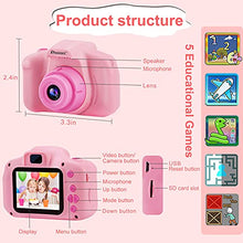Load image into Gallery viewer, PROGRACE Kids Camera Girls & Boys Toys - Children Digital Camera for Kids Age 3 4 5 6 7 8 9 10 Year Old Birthday Girl Gifts Kids Camcorder Camera Toddler Video Recorder 1080P 2Inch Pink