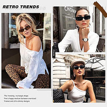 Load image into Gallery viewer, GQUEEN Rectangle Sunglasses for Women Polarized Square Retro Vintage 90s Trendy Fashion UV400 Tortoise G15 Green