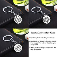 Load image into Gallery viewer, FineGood 6 pcs Teacher Appreciation Gifts Keychains, Heart & Circle Thank You Jewelry Keyrings Decoration Graduation Gifts for Teachers