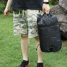 Load image into Gallery viewer, Azarxis Compression Stuff Sack for Sleeping Bag, Lightweight Compression Bag Water Resistant Compact Compression Sack for Camping Hiking Backpacking Travelling Clothes Storage (Black, S)
