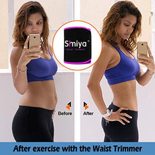 Load image into Gallery viewer, SIMIYA Waist Trimmer Belt Adjustable Waist Trainer Neoprene Sweat Belt Accelerated Sauna Effect Exercise Low Back and Lumbar Support Belt Fitness Trainer for Men & Women(Purple,L)