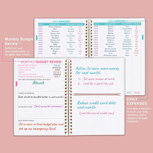 Load image into Gallery viewer, Budget Planner - Monthly Finance Organizer with Expense Tracker Notebook to Manage Your Money Effectively, Undated Finance Planner/Account Book, Start Anytime, 1 Year Use, A5, Rose