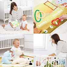 Load image into Gallery viewer, Baby Milestone Blanket | Monthly Photo Mat for Boy or Girl, Unisex | Safari & Jungle Theme | Personalised Baby Shower Present for New Mums | Age Mat | Soft & Comfortable | Includes Coloured Frames