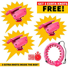 Load image into Gallery viewer, K-MART Smart Hula Ring Hoops, Weighted Hula Circle 24 Detachable Fitness Ring with 360 Degree Auto-Spinning Ball Gymnastics, Massage, Adult Fitness for Weight Loss (Pink)