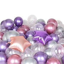 Load image into Gallery viewer, Purple Metallic Chrome Pink Silver Balloons Garland Arch Kit 62 Pcs Unicorn Theme Wedding&Birthday Decoration Globos Party
