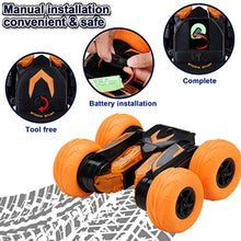 Load image into Gallery viewer, Fivejoy Remote Control Cars, 2.4GHz High Speed Stunt RC Car for Kids, 360° Two Directions and Rotation Electric 4WD Racing Stunt Truck, Toys Gifts for Boys and Girls Orange