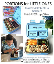 Load image into Gallery viewer, Stainless Steel Bento Box, Lunch Bag and Water Bottle Set for Toddlers. Snack Container for Small Kids, Baby Boys, Toddler Daycare or Pre-School Lunches. Blue Mini Monster