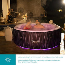 Load image into Gallery viewer, Lay-Z-Spa BW60059GB Hollywood Built in LED Light, 140 AirJet Massage System Inflatable Hot Tub with Freeze Shield Technology, 4-6 Person, Black spa design interiors